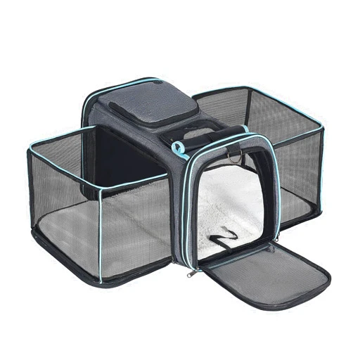 Pesen Expandable Dog & Cat Carrier, Airline Approved Soft Pet Carrier, Breathable & Collapsible Design, Ideal for Small Dogs, Cats, Rabbits and Other Small Animals – Larger Expansion Area for Comfort