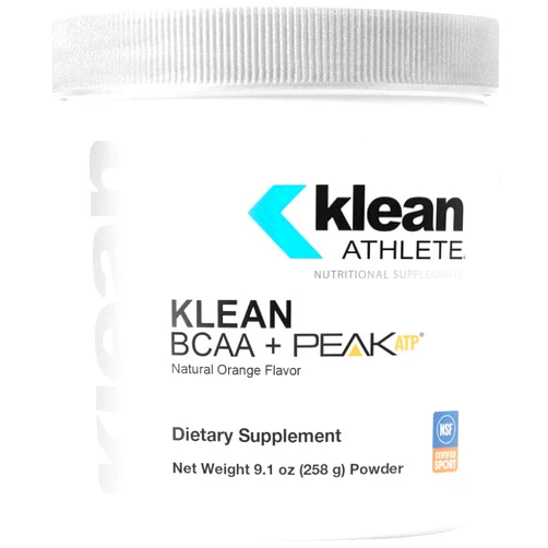 Klean ATHLETE Klean BCAA + Peak ATP | Amino Acid Supplement for Muscle Building, Workout Recovery, and Lean Muscle | 9.1 Ounces | Natural Orange Flavor
