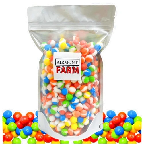 Airmont Farm Freeze Dried Candy Tropical Skittles 1LB (16oz) Rainbow Candy - Ships In Box - Deliciously Crunchy, Intense Flavor, Lightweight Snack - Resealable Bag
