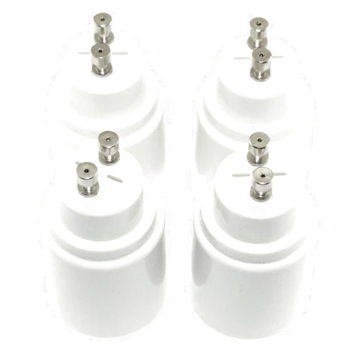 RuiLing 4-Pack GU10 to E26/E27 Lamp Holder Base Heat Resistant Material LED Light Converter Adapter Bulb Holder Accessory (White)