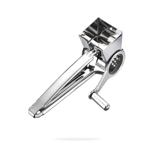 TONMA Multipurpose Rotary Cheese Grater with 1 Stainless Steel Handheld Drums for Parmesan, Mozzerella, Vegetables and More, Ergonomic Design