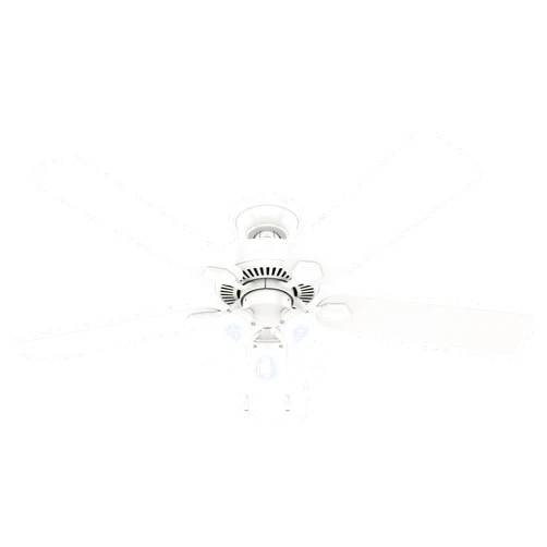 Hunter Fan Company, 50895, 52 inch Swanson Fresh White Ceiling Fan with LED Light Kit and Pull Chain