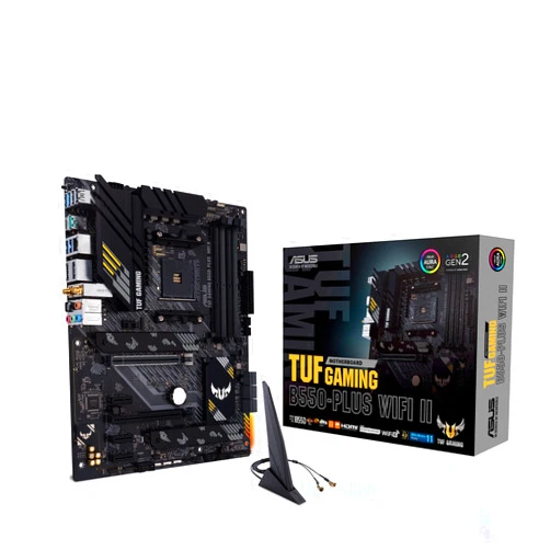 ASUS TUF Gaming B550-PLUS WiFi II AMD AM4 (3rd Gen Ryzen™) ATX Motherboard (PCIe 4.0, 6, 2.5Gb LAN, BIOS Flashback, USB 3.2 2, Addressable 2 RGB Header and Aura Sync)