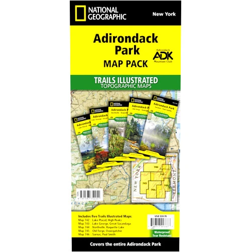 By National Geographic Maps - Trails Illustrated (Author) Adirondack Park [Map Pack Bundle] (National Geographic Trails Illustrated Map)