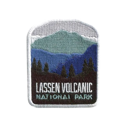 Vagabond Heart Lassen Volcanic National Park Iron On Patch - Travel Badge - Sew On or Iron On Applique for Jeans Hats Bags - Hiking Souvenir for Backpack or Jacket - Gift for Travelers - 2.75 inch