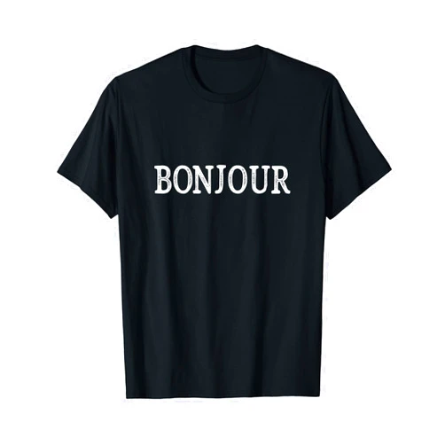 Bonjour - Vintage Style - T-Shirt