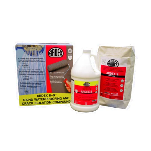 Ardex 8+9, Rapid Waterproofing and Crack Isolation, Compound Kit, Solvent-Free, Cement-based Membrane, for Commercial and Residential Bathrooms, Grey