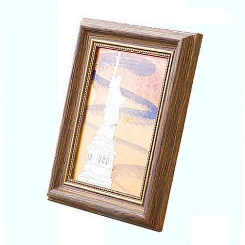 DHQDHQ Vintage Photo Picture Frames,Antique Distresssed Retro Chic Frames,Creative Desktop Photo Frame,Wash Effect Frames for Home Office Store Decoration Wedding Photo Studio,Lightbrown-L-12inch