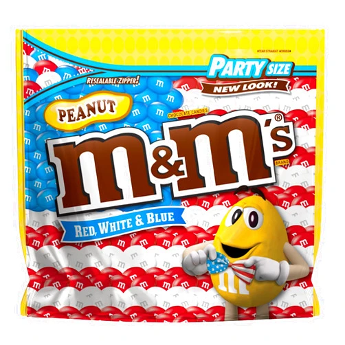 M&M'S Red, White & Blue Peanut Patriotic Chocolate Candy, 42-Ounce Party Size Bag