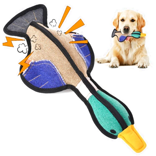 Supet Stuffed Duck Dog Toys for Aggressive Chewers, Durable Plush Dog Toys to Keep Them Busy, Squeaky Dog Toys for Puppies Small Medium Large Dogs