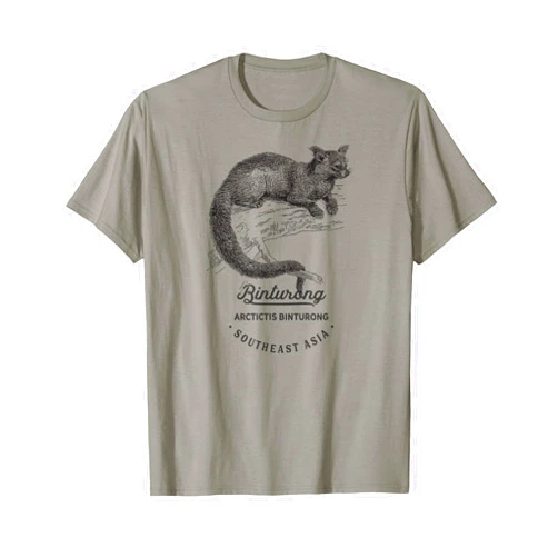 Vintage Animal Gift Prints NuL Kids Boys Girls Tee Binturong Cute Vintage Animal Print Birthday Kids Women Men T-Shirt
