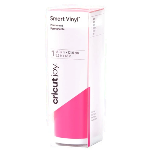 Cricut Smart Permanent Matte Vinyl (5.5in x 48in, Party Pink) for Joy machine - matless cutting for shapes up to 4ft, & repeated cuts up to 20ft