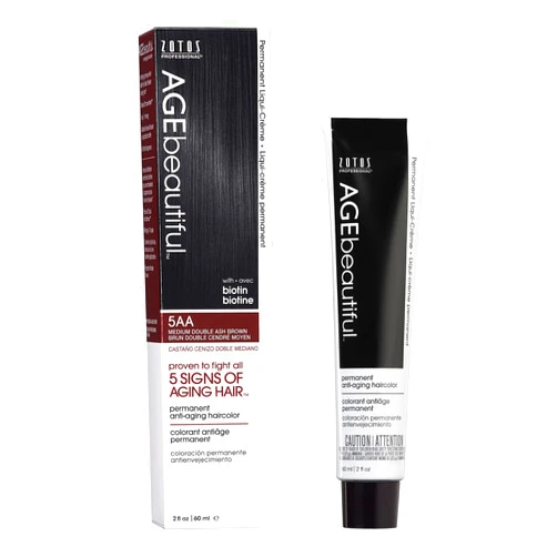 AGE beautiful Permanent Hair Color Dye Liqui Creme | 100% Gray Coverage | Anti-Aging Haircolor | Biotin for Thicker, Fuller Hair | Professional Salon Coloring