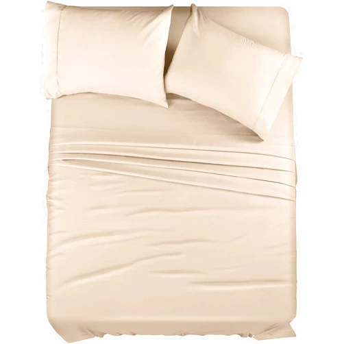 Utopia Bedding Queen Bed Sheets Set - 4 Piece Bedding - Brushed Microfiber - Shrinkage and Fade Resistant - Easy Care (Queen, Beige)
