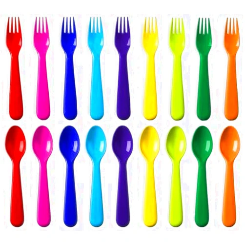 PLASKIDY Toddler Utensils Set of 18 Plastic Kids Utensils Forks and Spoons - BPA FREE/Dishwasher Safe Toddler Flatware Set Brightly Colored Children's Safe Silverewre Cutlery Set