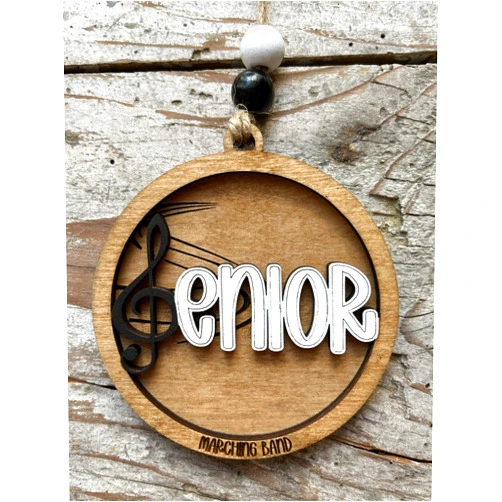From the Pines Supply Co Marching Band Senior Christmas Tree Ornament | Custom Band Graduation Gift | Gift for College Band Senior | Music Lover |