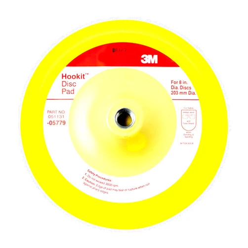 3M Hookit Disc Pad, 05779, 8 in, Medium Density Foam, Abrasive Disc Pad for Paint Stripping, Primer Sanding, Polishing or Grinding