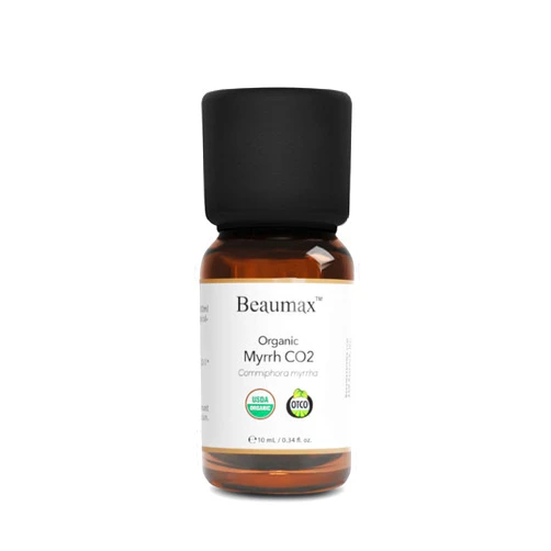 Beaumax Myrrh CO2 Organic Essential Oil (Commiphora Myrrha) - Beaumax USDA Certified 100% Pure Therapeutic Grade Undiluted Aroma Oil 10ml (0.34 fl oz)