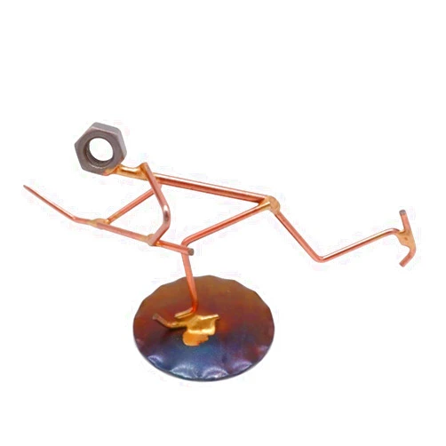 Rock Creek Metal Craft Ice Hockey Collectible Handmade Metal Art Figurine, Desk Accessories, Trophy, Boss Gift, Office Décor, Sports