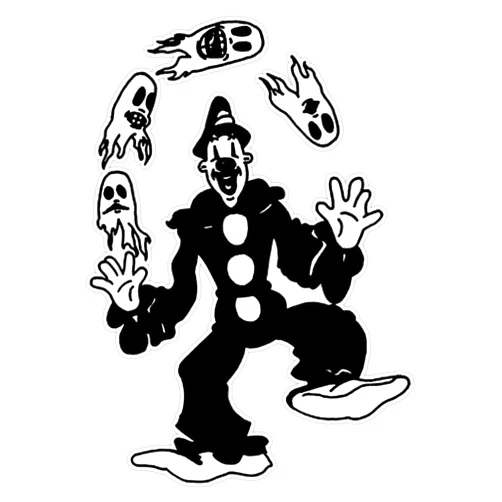 Vision Graphics Black And White Dancing Koko The Clown Sticker Bumper Sticker Vinyl Decal 5