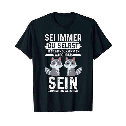 Raubtier Waschbären Zootier Geschenkidee Raccoon, predator, zoo animal protection T-Shirt