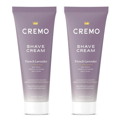 Cremo Womens Shaving Cream Sensitive Skin, Moisturizing, French Lavender, Ultra-Slick Shave Cream for Women, Fights Nicks, Cuts and Razor Burn, 6 Fl Oz (Pack of 2)