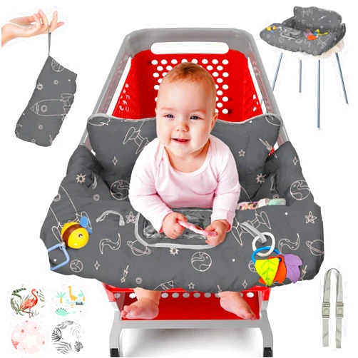 PILLANI Shopping Cart Cover for Baby PILLANI, Baby Registry Items, High Chair Cover for Restaurant Seat, Grocery Cart Cover for Baby Girl and Boy, Buggy Covers for Babies, Toddler Cart Cover