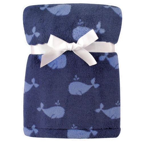 Hudson Baby Unisex Baby Super Plush Blanket, Whale, One Size