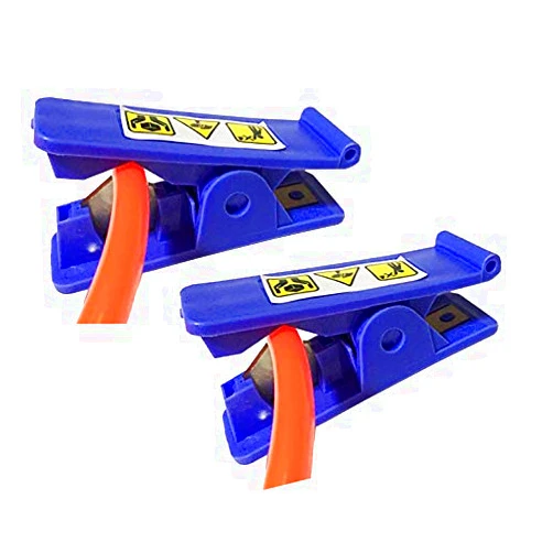 Lhfacc Hose Cutter PVC Nylon Plastic Rubber Tube Cutter Air Hose Cutting up Scissor to 1/2 Inches OD, Blue, 2PCS