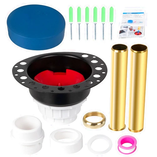 RANSOTO Freestanding Bathtub Drain Rough-in Kit with Brass Tail Pipes and Plastic Adapter Compatible with Island Bathtub, Standard bathtub, Floor Mounted Bathtub and Copper Bathtub