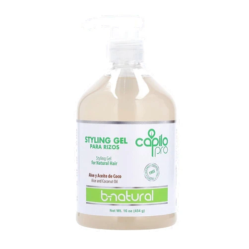 CAPILO PRO GEL B-NATURAL 8OZ. | DEFINITION AND SHINE FOR YOUR CURLS | ALOE AND COCONUT OIL | PARABENS AND SULFATE FREE