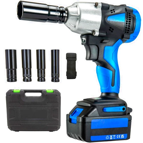 CANBRAKE 2000N Cordless Impact Wrench Set, 21V 1/2 inch Brushless High Torque Cordless Impact Wrench，5500RPM Power Electric Impact Gun with 2 x 4.0Ah Battery, Using for Heavy Duty Truck Mower
