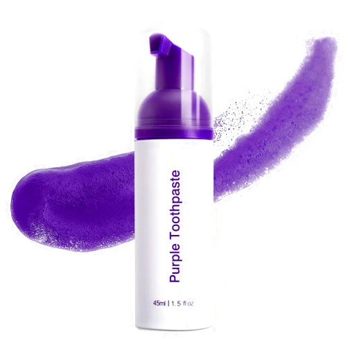 Dersoud Purple Toothpaste for Teeth Whitening,Purple Teeth Whitening Kit,Tooth Stain Removal Colour Corrector,1.5Fl Oz