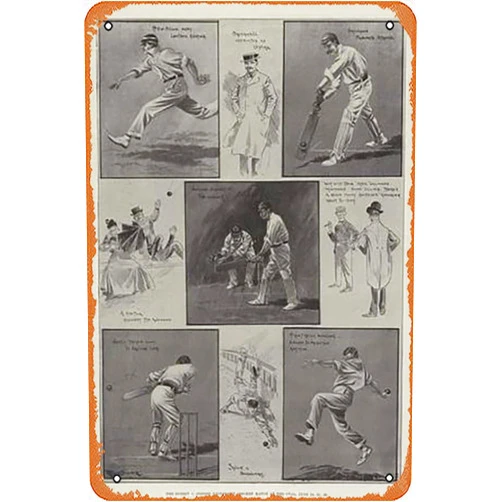 VHYLHSQCL Metal Tin Sign 8 X 12 Inch - The Surrey V Oxford University Cricket Match at the Oval, 24, 25, 26 June - Poster Metal Plaque Cafe, Bar, Home Wall Decor