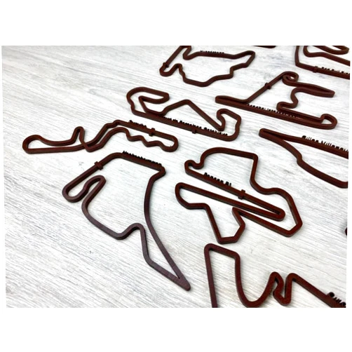 Handmade F1 Circuit Collection Made From Plywood, F1 Grand Prix Circuit, F1 Track Wall Art, F1 Circuit Collection, F1 Gift Wall Decor (Medium)