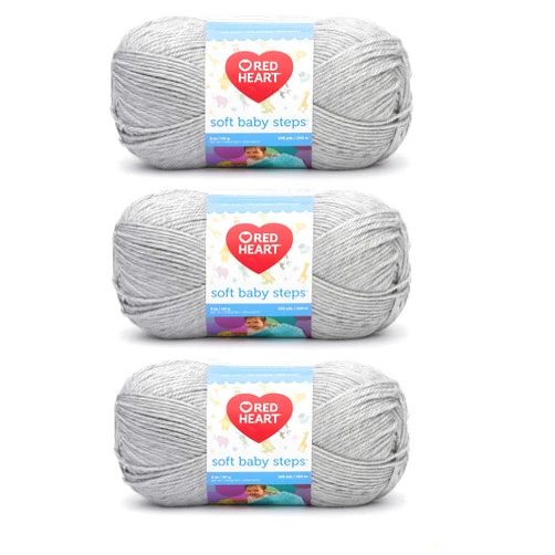 Red Heart E746-9401 Red Heart Soft Baby Steps Yarn - Elephant (pack of 3)