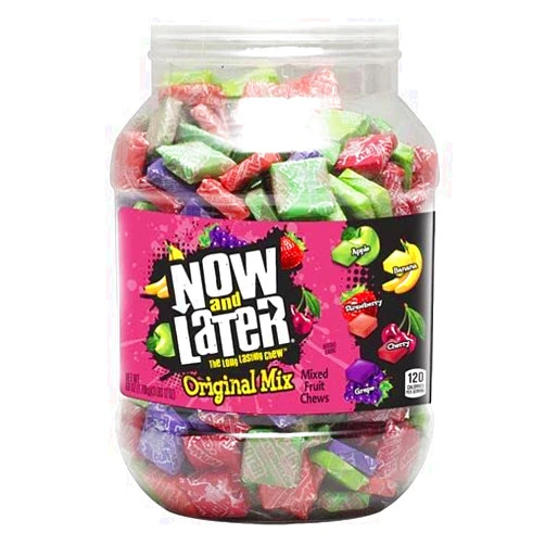 All City Candy Now and Later Original Mix Fruit Chews - 60-oz. Tub