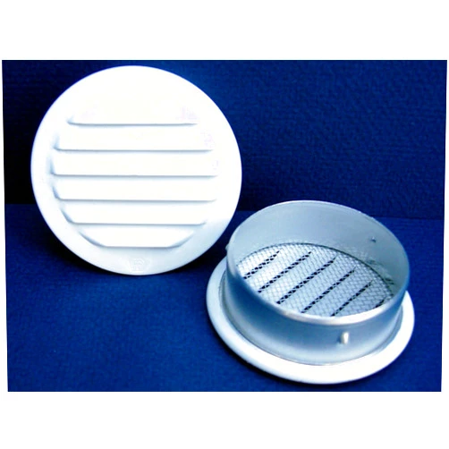Maurice Franklin Louver-2 Inches Round White Aluminum Louver with Insect Screen (Priced Per Bag of 6). RLW-100