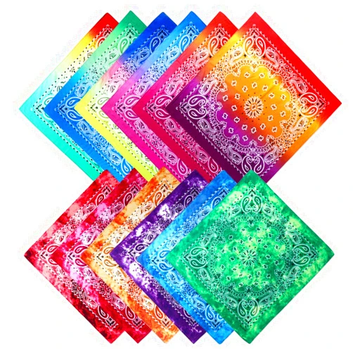 Futisma Dye Bandanas Cotton Halloween Bandana Paisley Pattern Cowboy Hip-hop Head Wrap Scarf Wristband Headbands