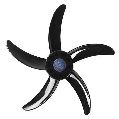 CHICTRY Plastic Fan Blade 5 Leaves with Nut Cover for 20 Inch Household Standing Pedestal Fan Table Fanner General Accessories Replacement Part Black One Size