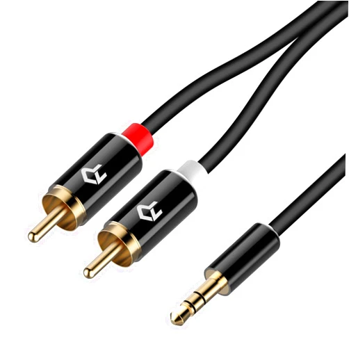 Rankie 3.5mm to 2-Male RCA Adapter Audio Stereo Cable, 6 Feet