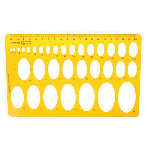 YDZN Template Ruler Geometry Ellipse Oval College Math Measuring Tool Stencil for Student
