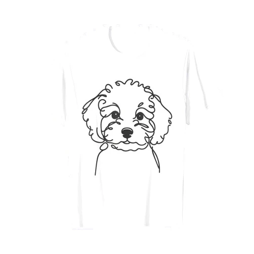 The Woof Wardrobe Line Art Dad Mom Dog - Cavapoo T-Shirt