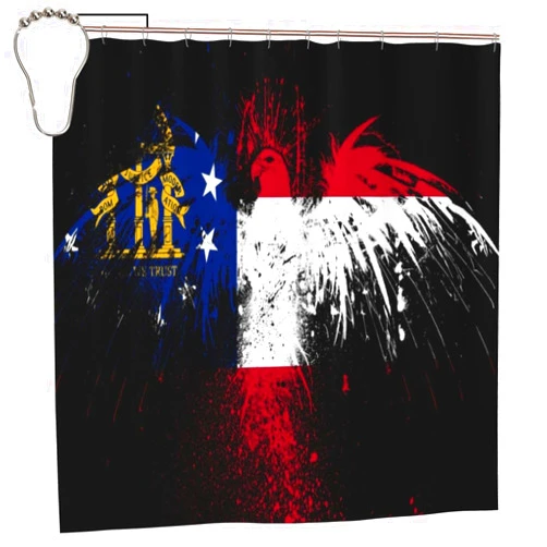 Suonity American Flag Eagle Flag Waterproof Bathroom Shower Curtain, Home Hotel Bathroom Decoration Shower Curtain, Curtain.(72x72in)