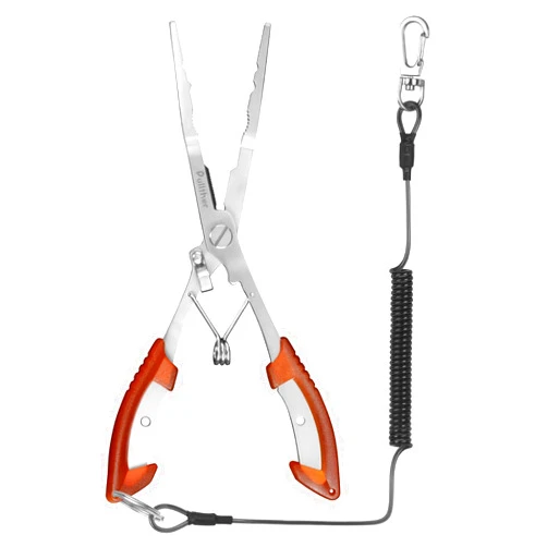 Pullther fishing Needle Nose Pliers Fishing,Fishing Pliers Hook Remover,Fishing Pliers Stainless Steel,Fishing Pliers Kit with Lanyard,Braid Cutter Rustproof Fishing Multitool for Saltwater Freshwater