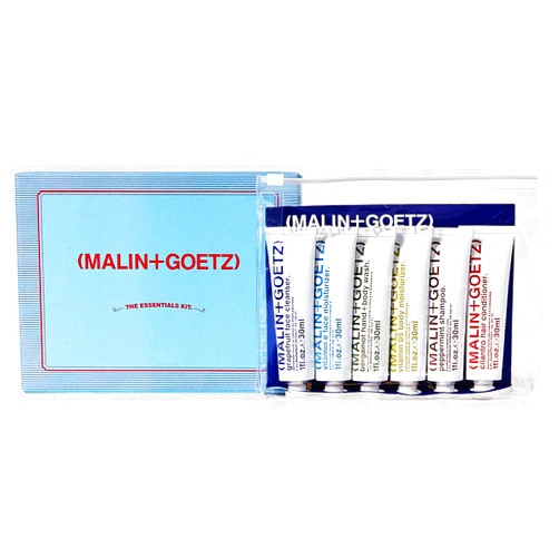 Malin + Goetz The Essentials Kit Holiday Edition – Travel & Gifting Skincare Set, Holiday Self-Care Set for Men & Women, Stocking Stuffer Skin Care Products for All Skin Types, Vegan & Cruelty Free