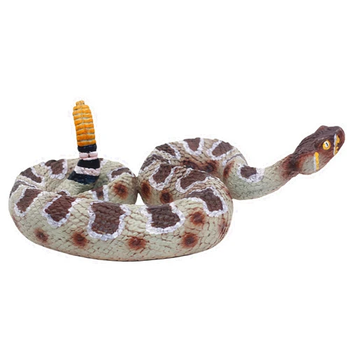 Gemini&Genius Rattlesnake Toy for Kids, Snake Habitat Reptile Toy, Rattler Animal Action Figure, Desert Animal Toys, Halloween Prop Kids Gifts