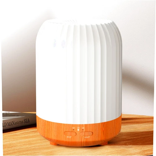 BDXXJ Essential Oil Diffuser for Bedroom, Quiet Humidifiers for Home, Ultrasonic 250ML Small Aromatherapy Diffuser, 7 LED Color Safety Auto-Off Timer, for Baby Bedroom, Hotel, Plant, Wood Pattern