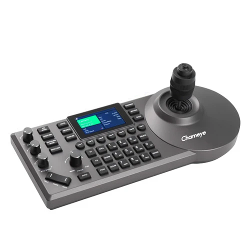 Chameye PTZ controller PoE 4D Joystick PTZ Camera Controller with LCD Screen for PTZ Camera PTZ Network Keyboard E300