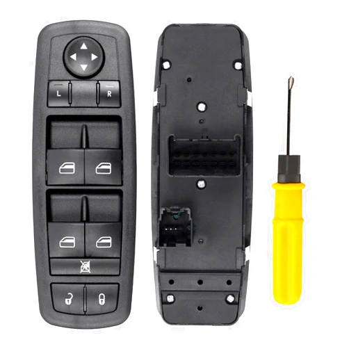 Citumo Master Power Window Switch, Driver Side 3 + 0 Pins, Replacement for 2008-2009 Chry-sler Town & Country, 2008-2009 Dodge Grand Caravan, 4602535AC, 4602535AD, 4602535AE, 4602535AF, 4602535AG, 920-401
